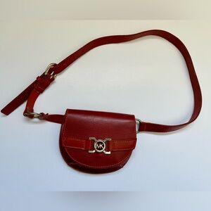 Michael Kors Red Leather Belt Bag